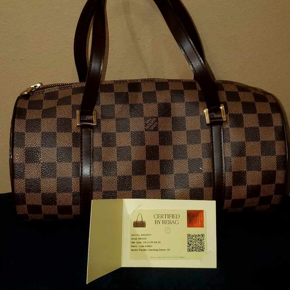 Louis Vuitton Damier Ebene Papillon 30 Boston Cylinder - Picture 9 of 9